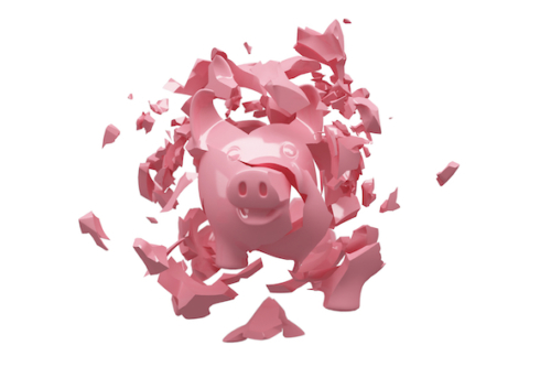 crashed piggy bank SBI 300023766