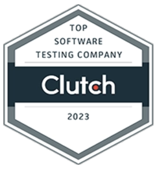 Clutch badge awarded to XBOSoft for being a top software testing company in 2023